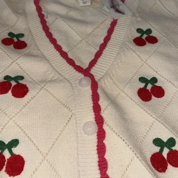 🍒🍒🍒Jessica Simpson 2025 Cherry cardigan 🍒🍒🍒 - Picture 5 of 11